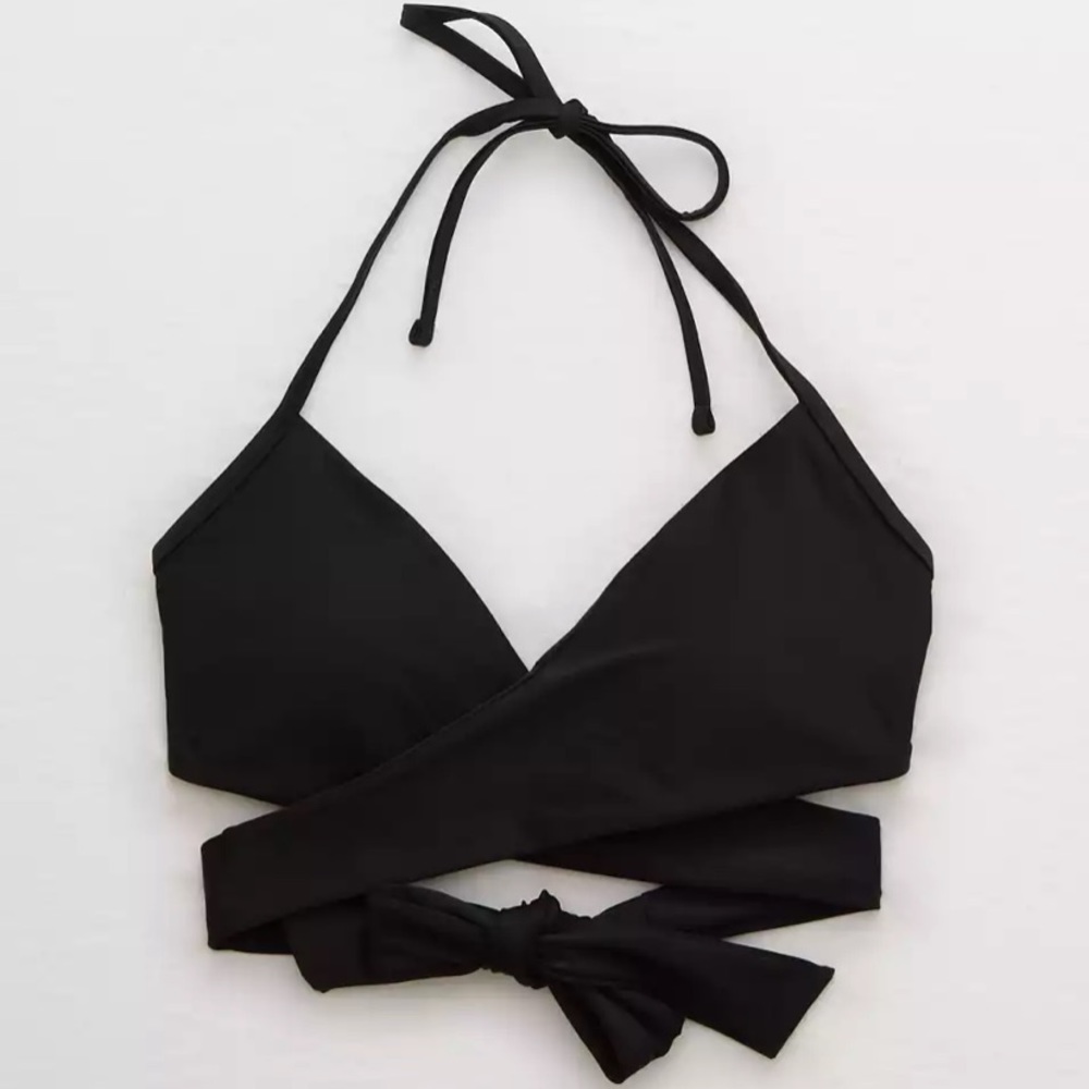Aerie Wrap Halter Bikini Top Size Medium